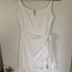 Hello Molly White Ruffle Dress